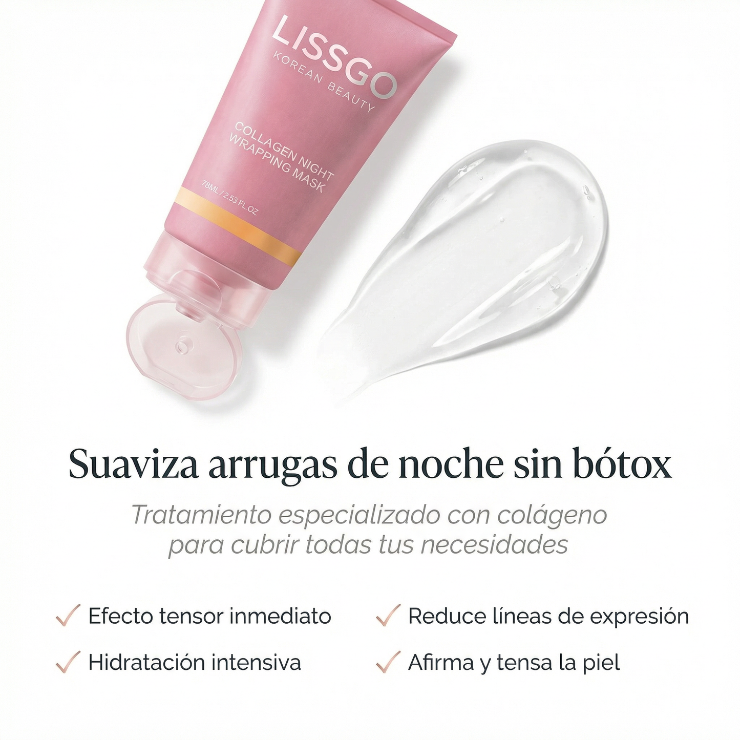 LissGo™ mascarilla nocturna de colágeno