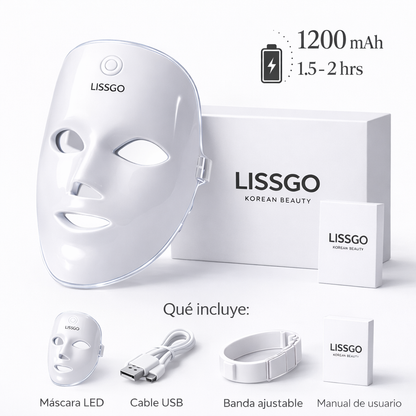 Máscara Facial LED 7 en 1 Rejuvenecedora