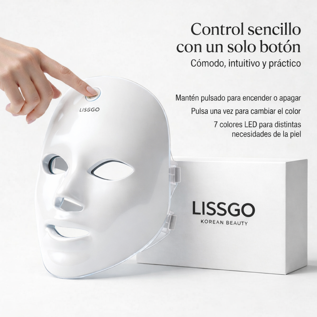 Máscara Facial LED 7 en 1 Rejuvenecedora